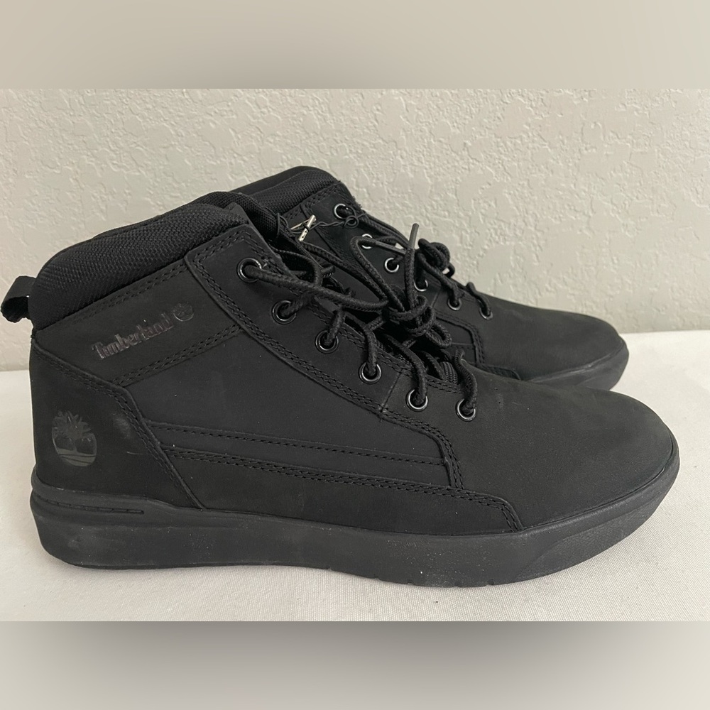 Timberland Allston Mid Lace-up Sneakers in Solid Black Nubuck - Mens Size 10